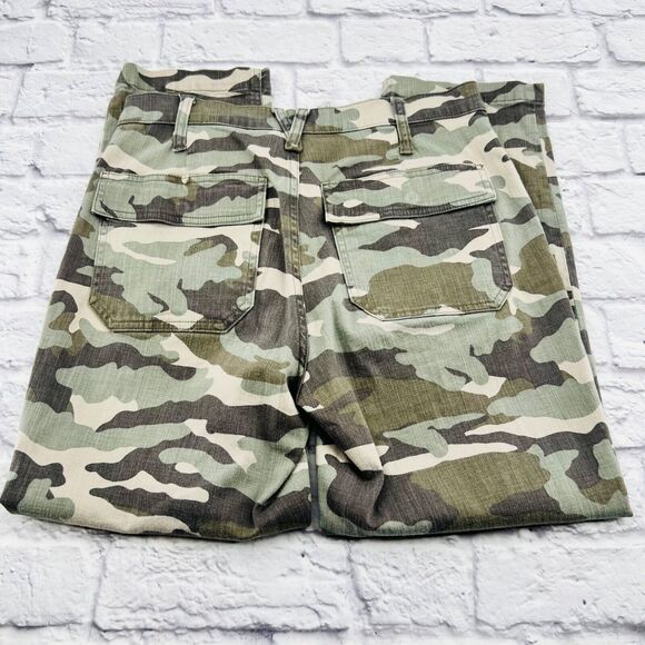 NOT FOR SALE      J Crew Straight Leg Crop Pants Size 28 Green Camouflage High - Picture 12 of 12